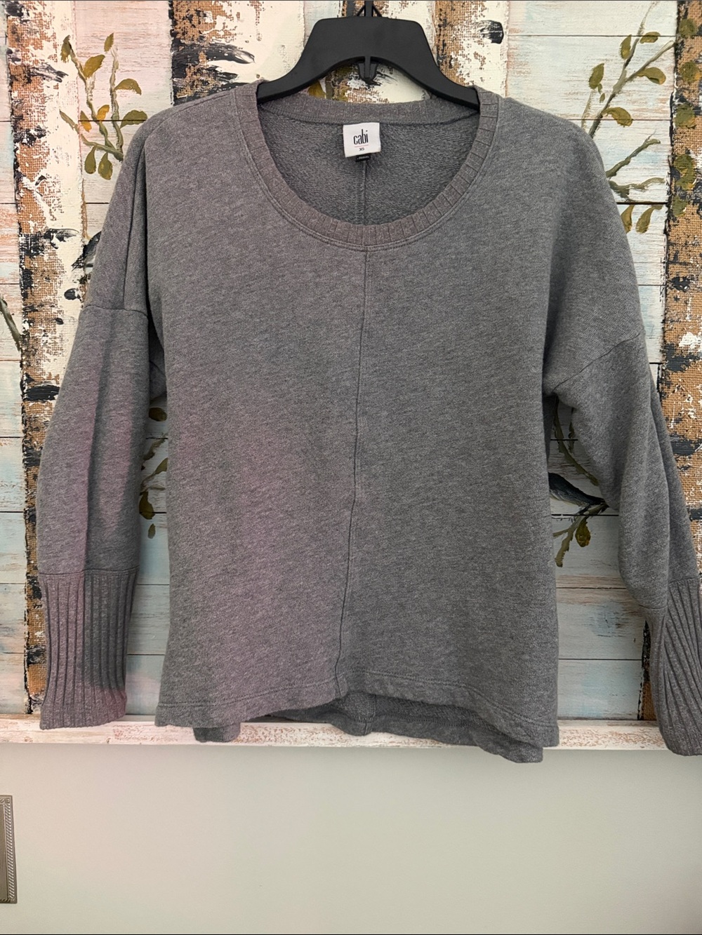 CAbi Heather Gray Pullover Sweatshirt